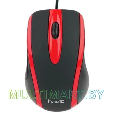 Мышь Havit HV-MS753 (черный/красный)